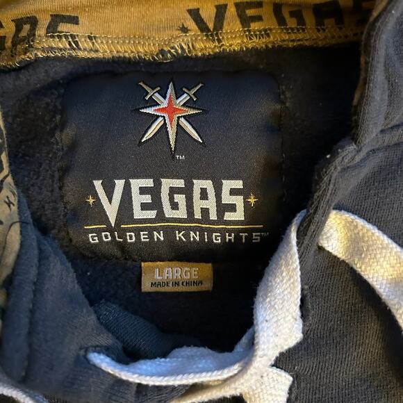 Vegas Golden Knights Lace-Up Hoodie Women’s Size Large NHL Hockey Sweatshirt - Picture 3 of 7